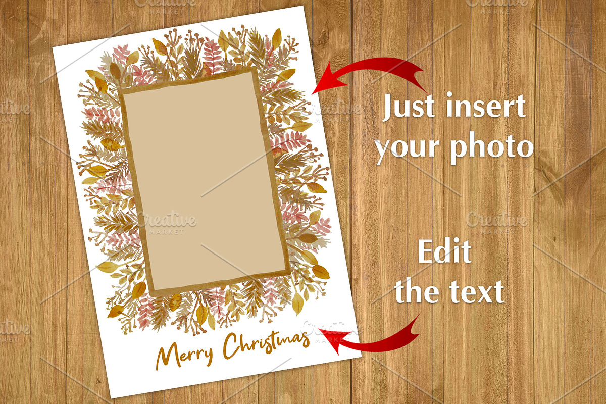 Warm Frame Photo Card PSD Template, a Card Template by PSD templates and Photos (Photo 2 of 6)