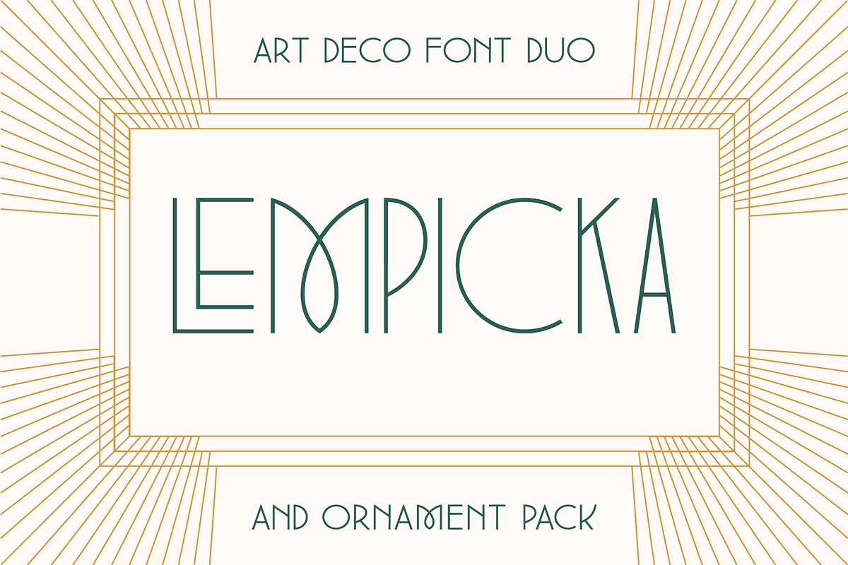Lempicka Font Duo & Vector Ornaments