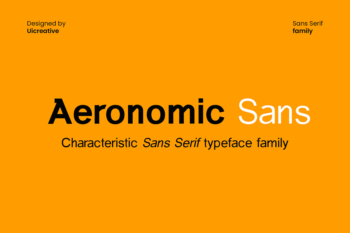 Aeronomic Sans Serif Font, a Sans Serif Font by UICreative (Photo 1 of 13)