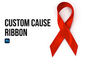 Custom Cause Ribbon, an Object Graphic by Loudoun Design Co. (Thumbnail 1 of 2)