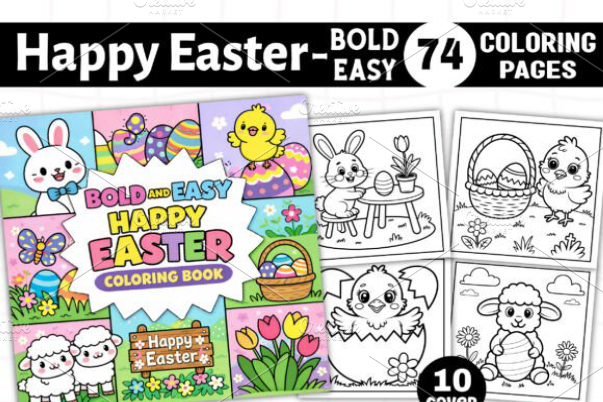 Bold & Easy Happy Easter, a Seasonal Illustration by Ink Gallery (Photo 1 of 4)