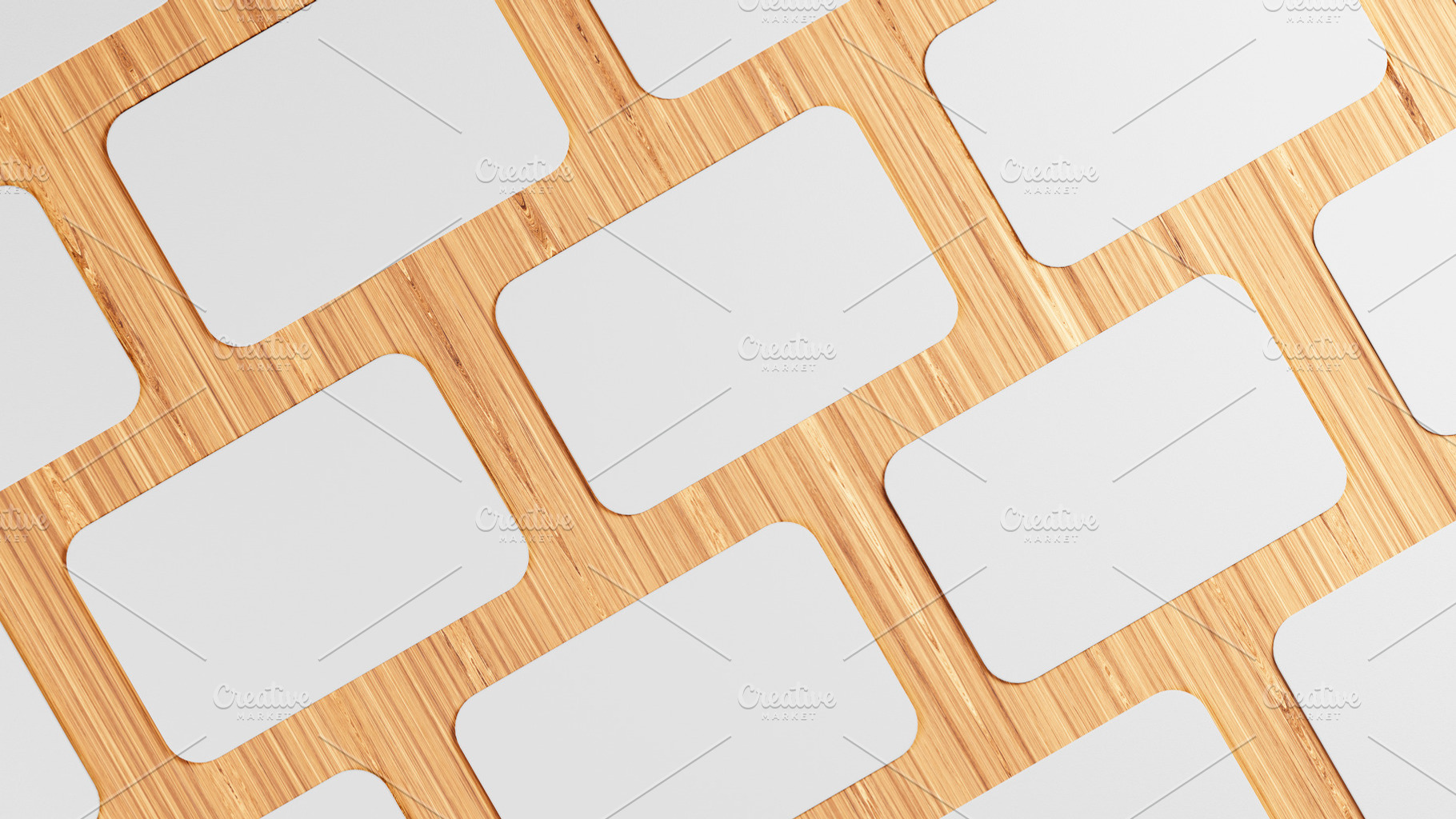 Stacks of white Business cards, 3d illustration, a Business Photo by RF Images