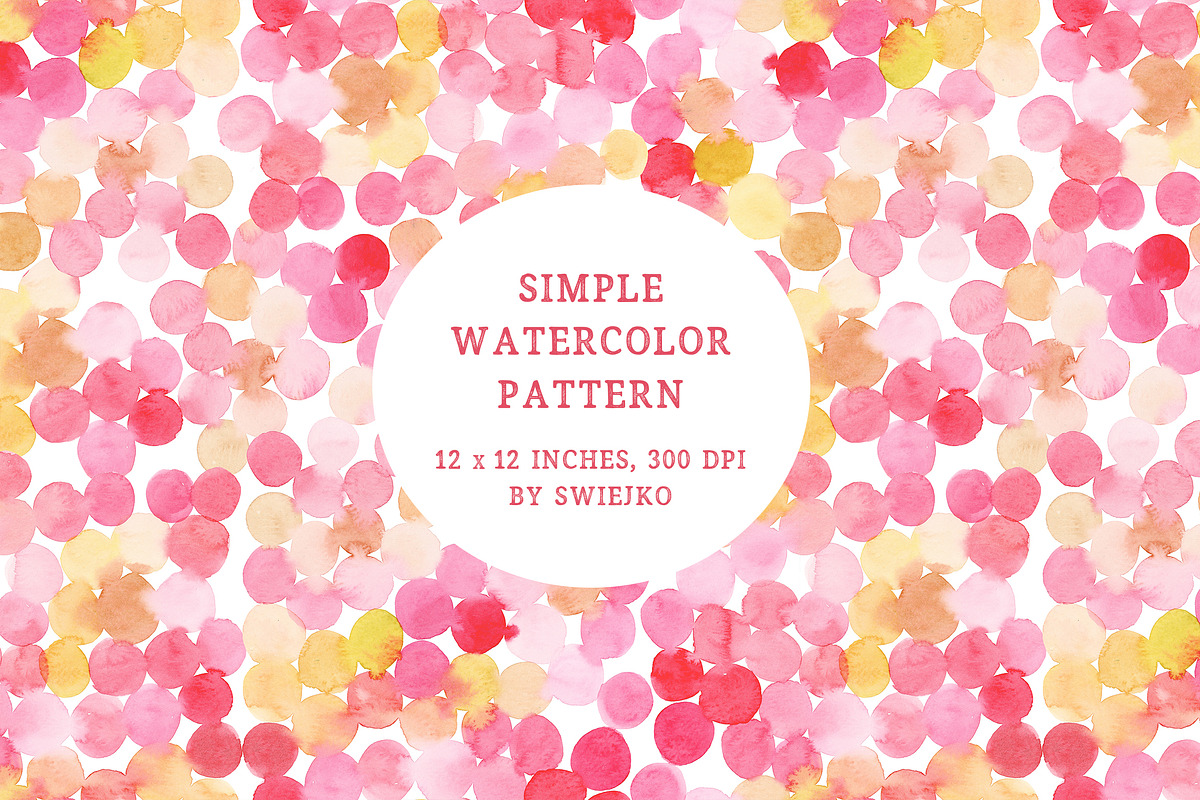 Cheerful Seamless Watercolor Pattern, a Pattern Graphic by swiejko (Photo 1 of 4)