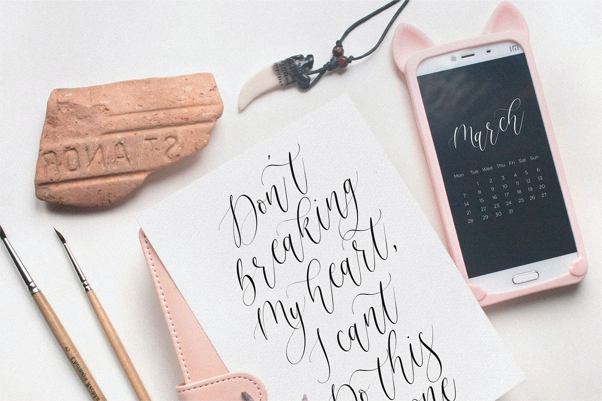 Felmora - Modern Calligraphy Font, a Script Font by Balpirick Studio (Photo 5 of 7)