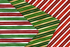 Christmas Stripes Digital Paper