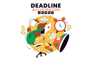 4 Deadline Vector Illustration, a Person Illustration by denayunebgt (Thumbnail 1 of 4)