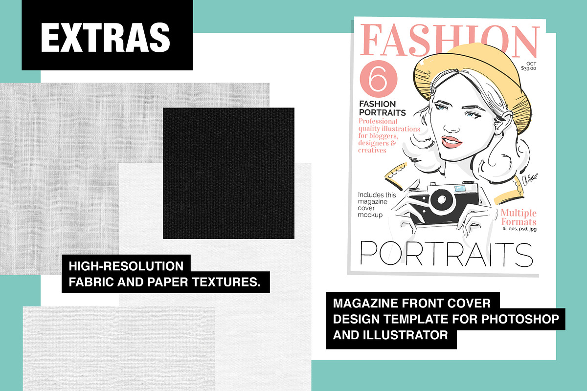 Fashion Portrait Illustrations, a Healthcare Illustration by Wingsart Studio (Photo 6 of 6)