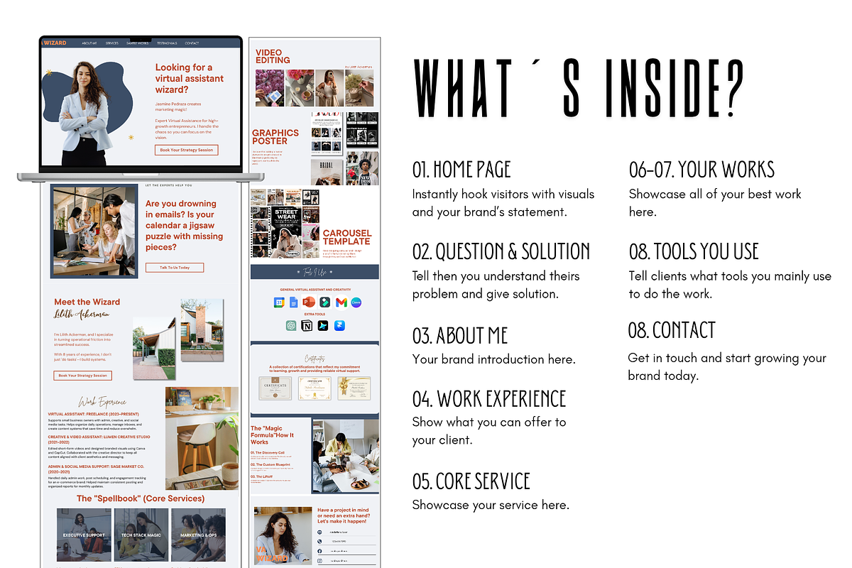 Virtual Assistant Website Template, a Design Template by thecyella.co (Photo 3 of 4)