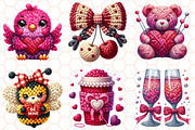 Valentine Faux Crochet Png Bundle, an Illustration by RobertsArt (Thumbnail 4 of 10)