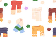 Winter knit scarves seamless pattern, an Object Illustration by LadadikArt (Thumbnail 2 of 3)