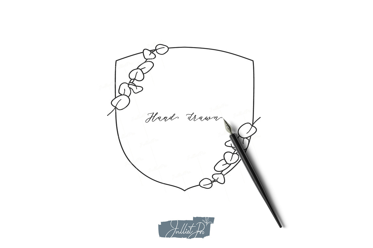 Eucalyptus Wedding design elements, a Decorative Illustration by JuDesign (Photo 5 of 6)