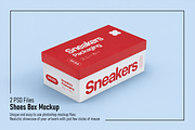 Shoes Box Mockup, a Packaging Mockup by Custom.scene (Thumbnail 1 of 3)