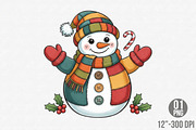 Patchwork Snowman Png, Merry Christm, an Illustration by Designking (Thumbnail 1 of 6)