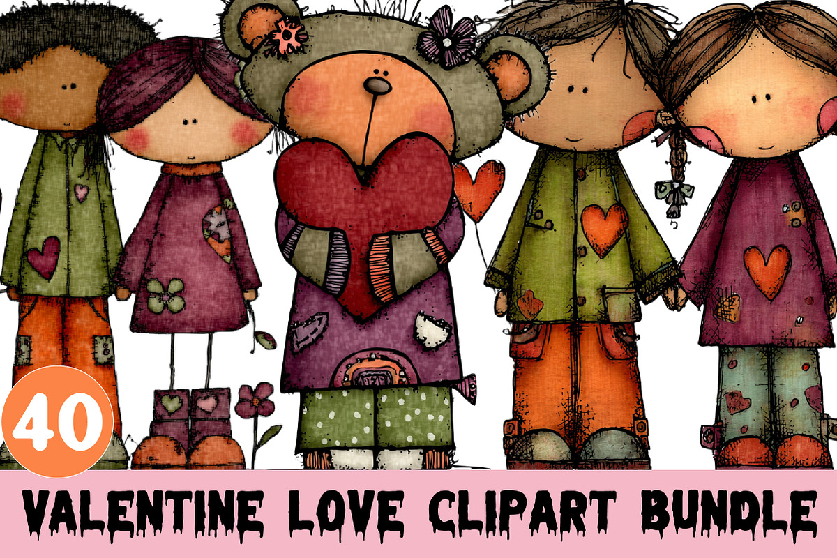 Valentine Love Clipart, a Graphic by CitraGraphics (Photo 1 of 4)