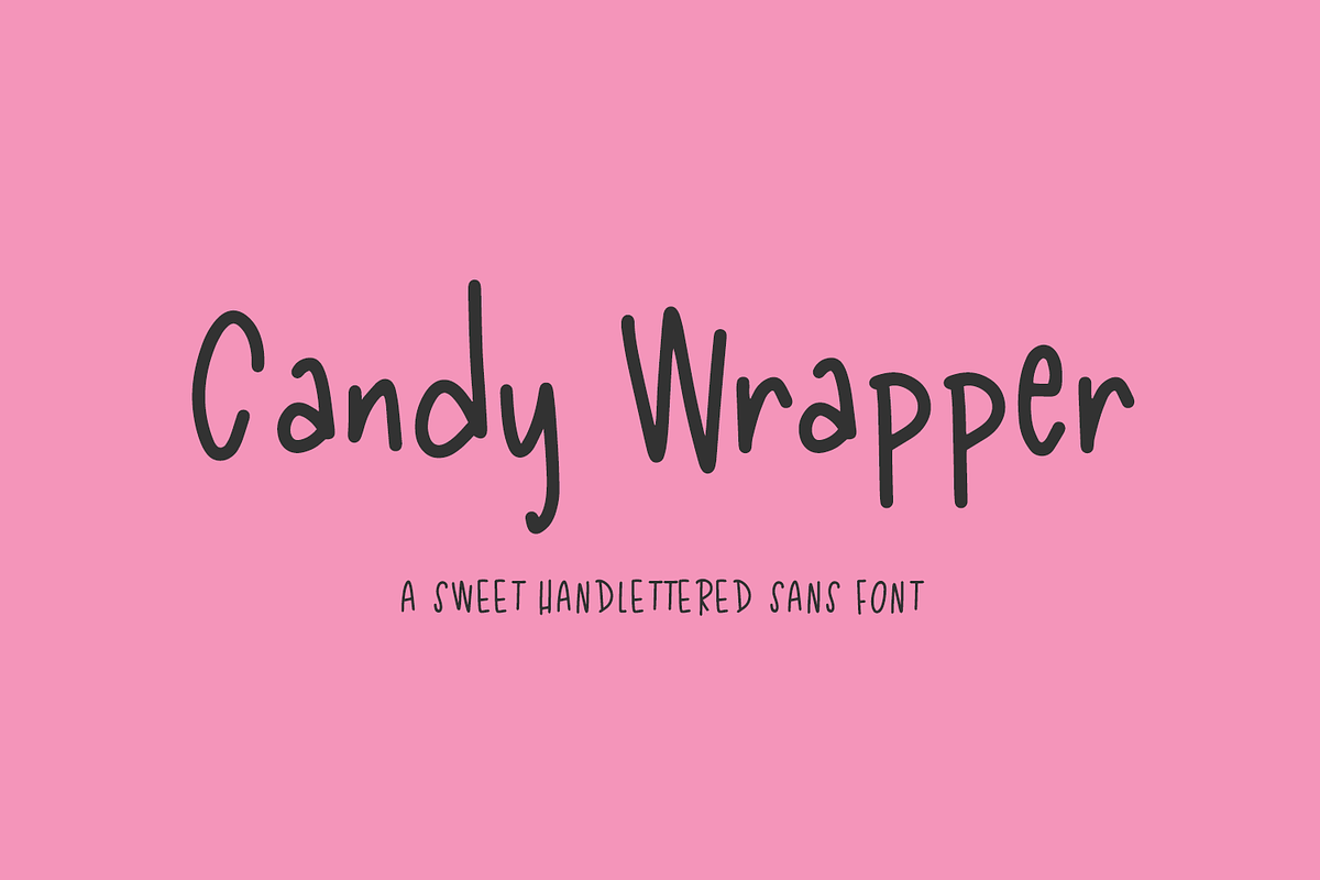 Candy Wrapper - A Handlettered Font, a Sans Serif Font by Beck McCormick (Photo 1 of 10)