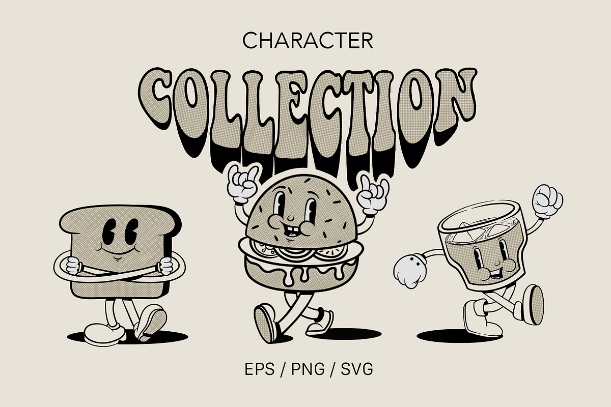 Retro Cartoon Characters, a Food Illustration by Alina Sh (Photo 1 of 7)