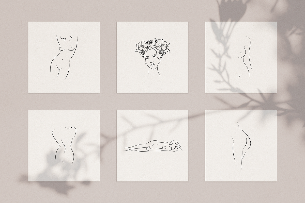 Womans Body. Line Art Collection, a Decorative Illustration by le-genda (Photo 11 of 12)