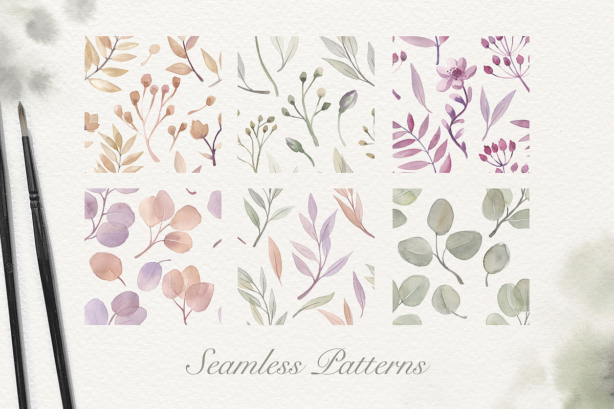 Botanical Harmonious Watercolor Set, a Graphic by NadyaKo (Photo 6 of 7)