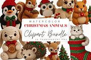 Crochet Christmas Animals Clipart Bu, an Object Graphic by Cut File (Thumbnail 5 of 5)