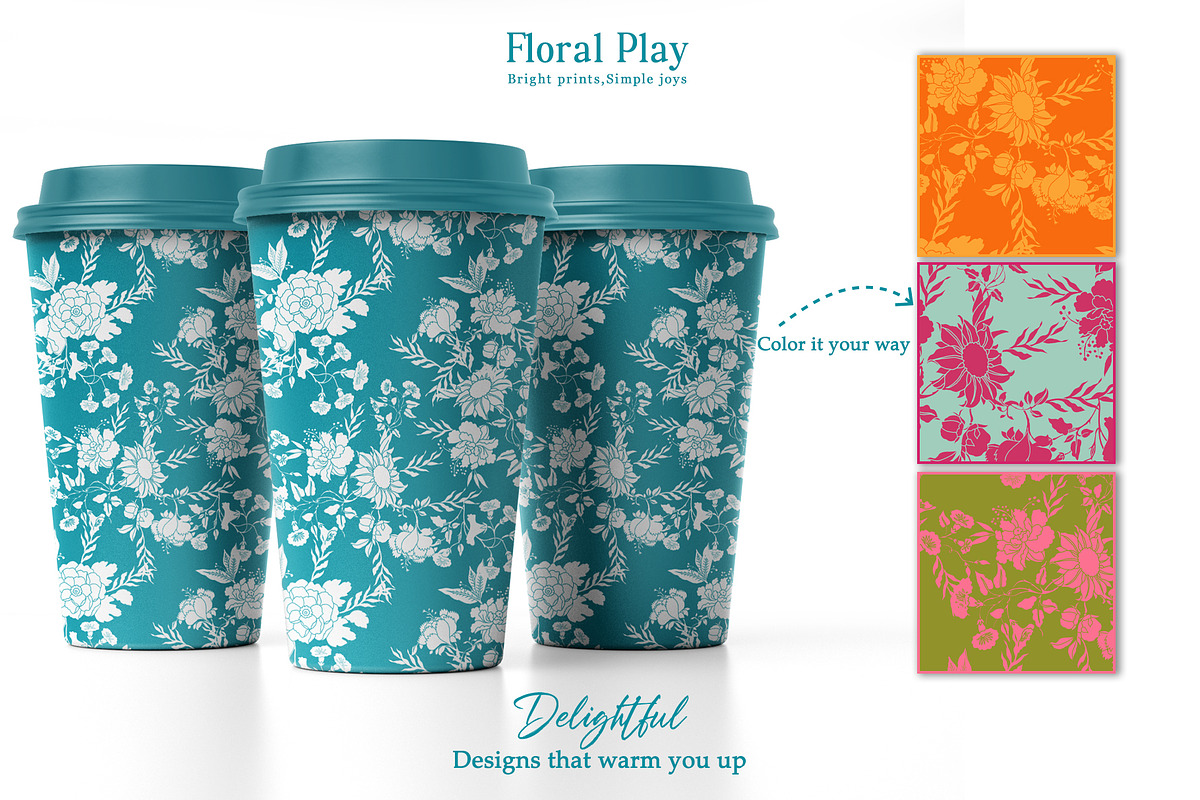 Floral Play Prints & Patterns, a Pattern Graphic by GND ART STUDIO (Photo 7 of 8)