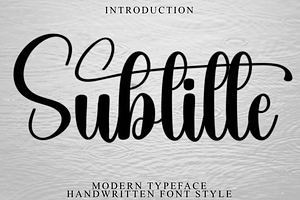 Subtitle, a Handwritten Font by FreshTypeINK