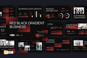 Red Black Gradient Business, a Presentation Template by Loin Studio