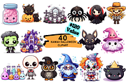 Kawaii Halloween Sublimation Bundle, a Seasonal Illustration by Bubble Pixel (Thumbnail 1 of 7)