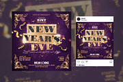 New Year Party Flyer Template, a Flyer Template by Hotpin (Thumbnail 2 of 2)
