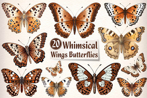 Vintage Butterflies Wings Sublimatio