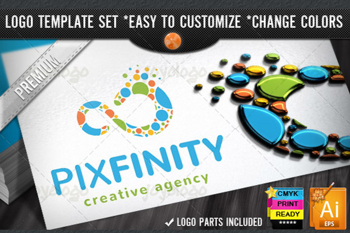 Pixel Dots Endless Infinity Logo, a Branding & Logo Template by joyologo (Photo 1 of 5)