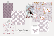 Cherry Blossom Vector Collection, a Pattern Graphic by glasshouse (Thumbnail 5 of 7)