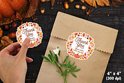 Fall Autumn Thank You Sticker Bundle, an Illustration by Actual Pixel (Thumbnail 14 of 22)