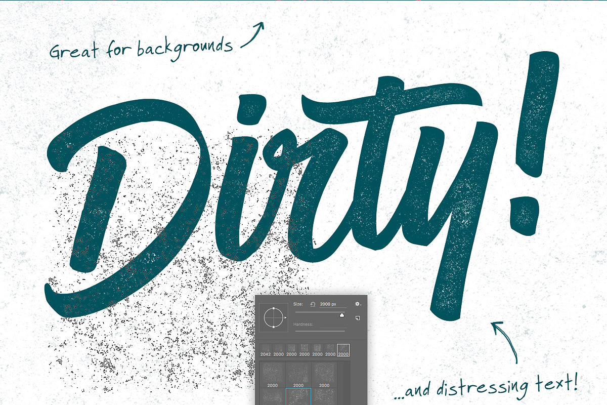 10 Subtle Grunge Photoshop Brushes, a Brush Add-On by Spoon Graphics (Photo 3 of 3)