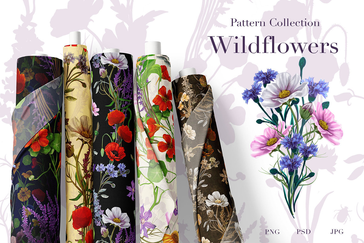Wildflowers Seamless Pattern, a Pattern Graphic by Yana Dobrik (Photo 8 of 11)