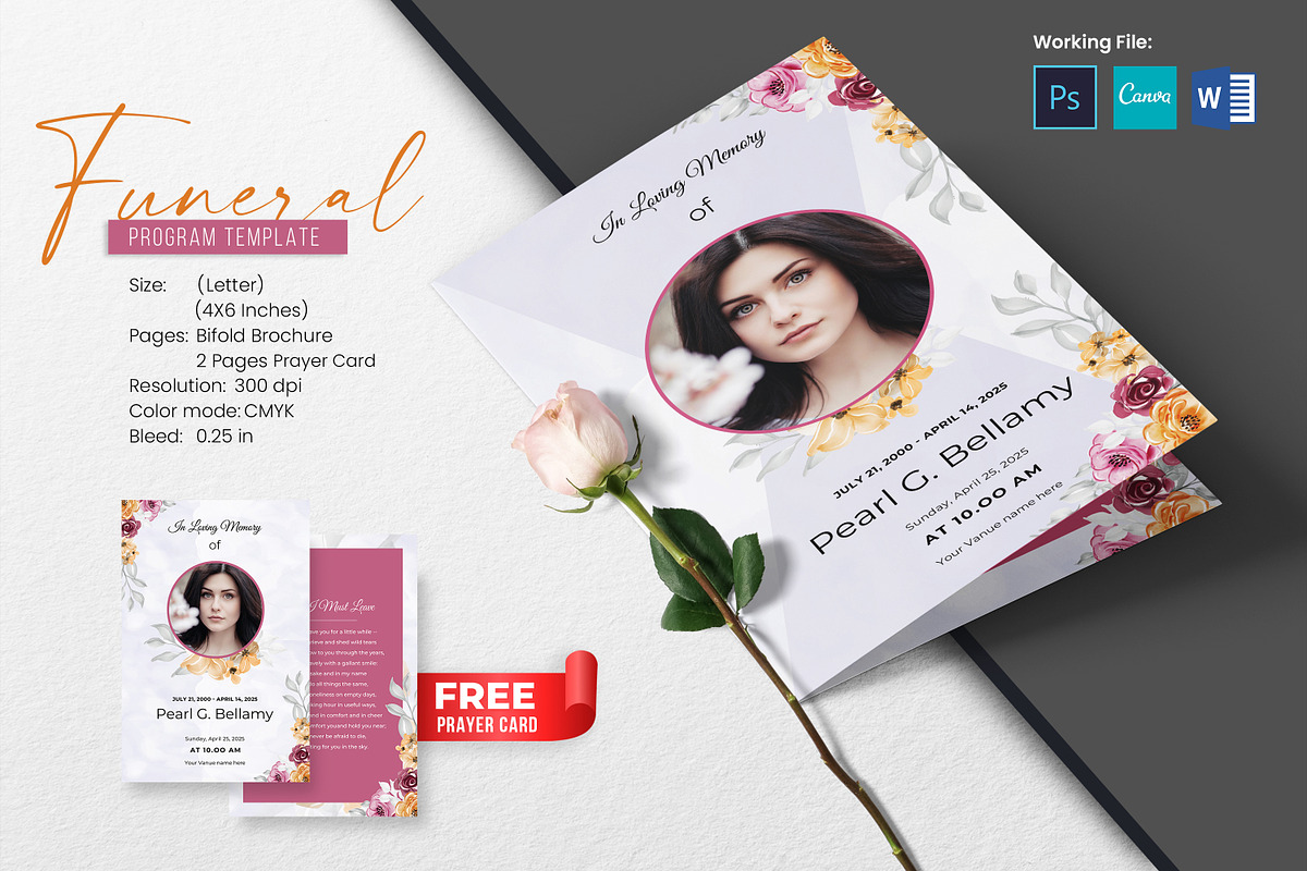 Funeral Program And Prayer Card, a Brochure Template by crazyOWL (Photo 1 of 8)