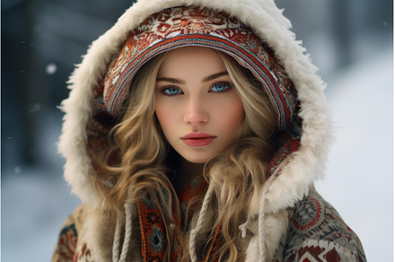Warm Russian girl winter clothes, a Person Photo by Ylivdesign