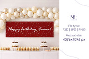 Party Banner Mockup Wall Tapestry, a Merchandise Mockup by Mie Mockup Studio (Thumbnail 3 of 8)
