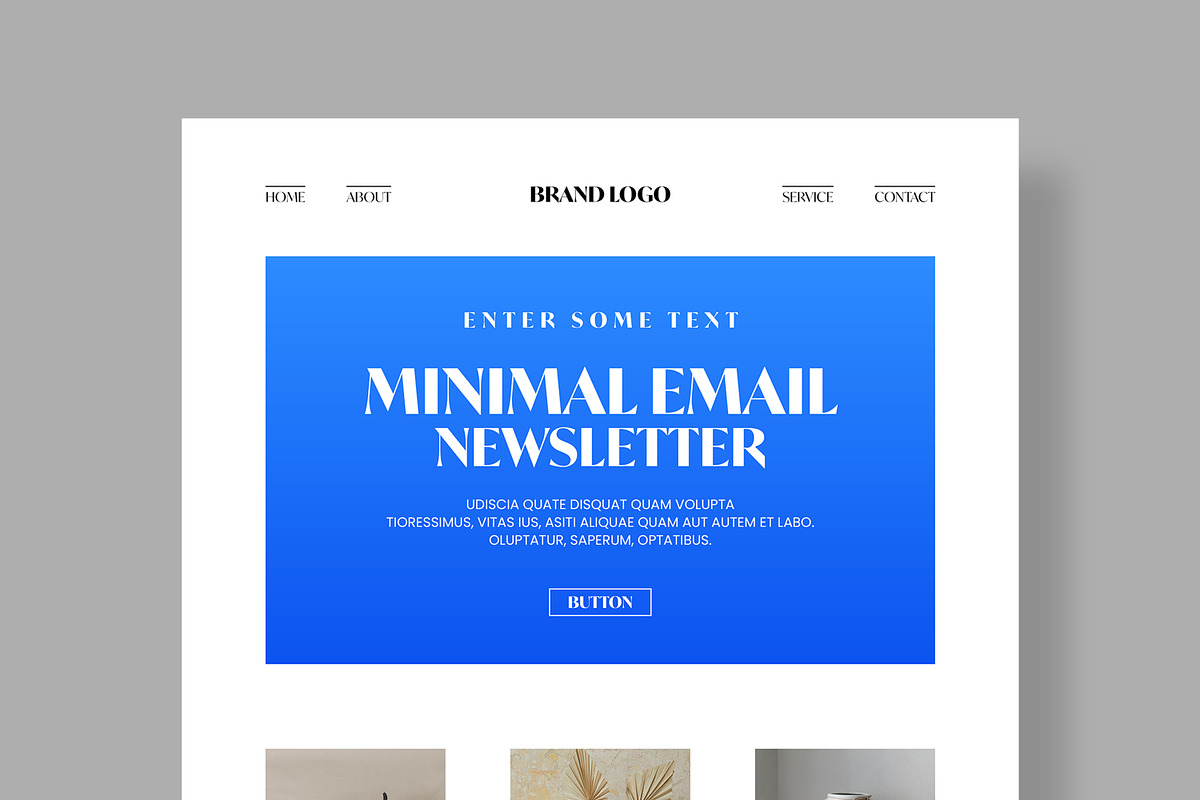 Clean and Minimal Email Newsletter, an UI Kit Template by MightyDesign (Photo 2 of 9)