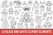 Kawaii Christmas clipart, an Illustration by Lexi Claus (Thumbnail 3 of 6)