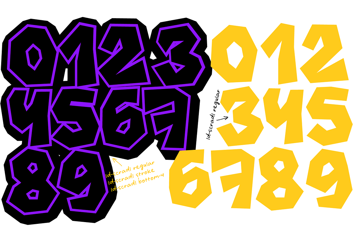 SCRADL. Layered Cutted Font Family., a Symbol Font by Luxfont (Photo 8 of 11)