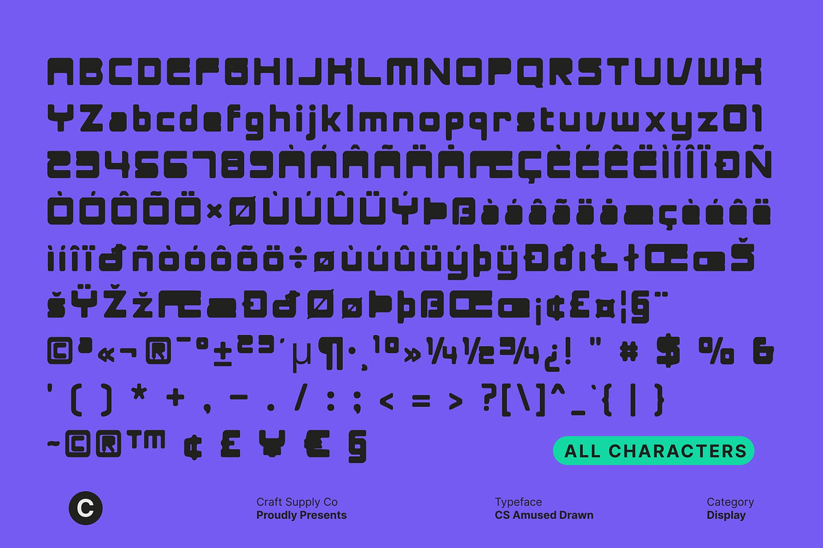 CS Amused Drawn, a Sans Serif Font by Craft Supply Co. (Photo 8 of 8)