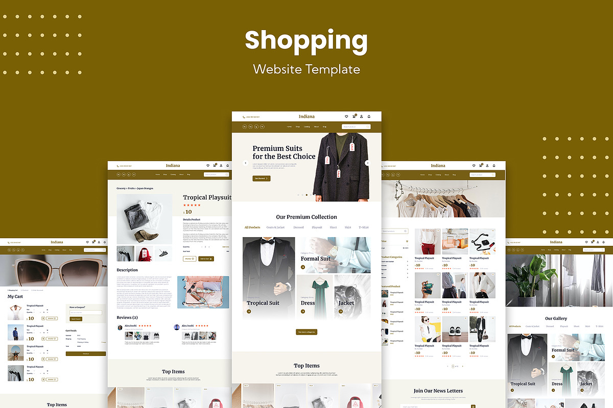 E-commerce Shopping Website Template, an UI Kit Template by Kreativ Space