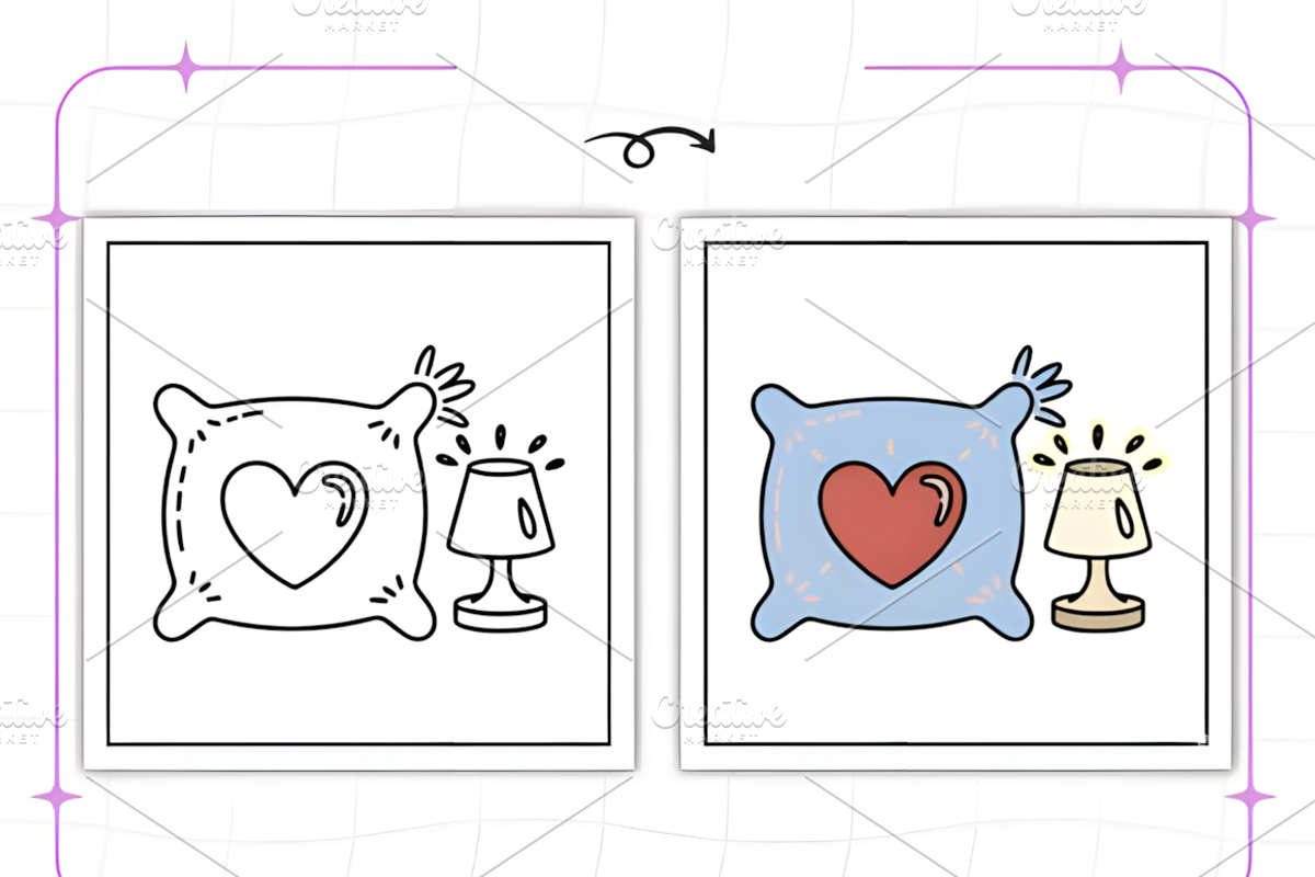 Cozy Girly Coloring Pages Bold and E, a Decorative Illustration by Ink Gallery (Photo 2 of 9)