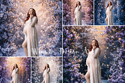 Snowfall Floral Portrait Backdrop, a Background Photo by Winwin Design Art (Thumbnail 5 of 7)