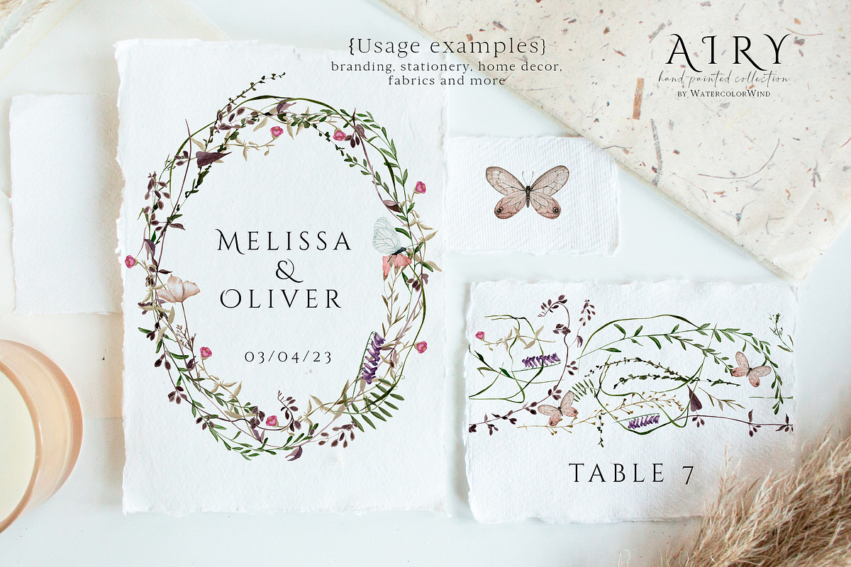 Delicate airy wildflowers clipart, an Illustration by Ksenia Shmakova (Photo 3 of 12)