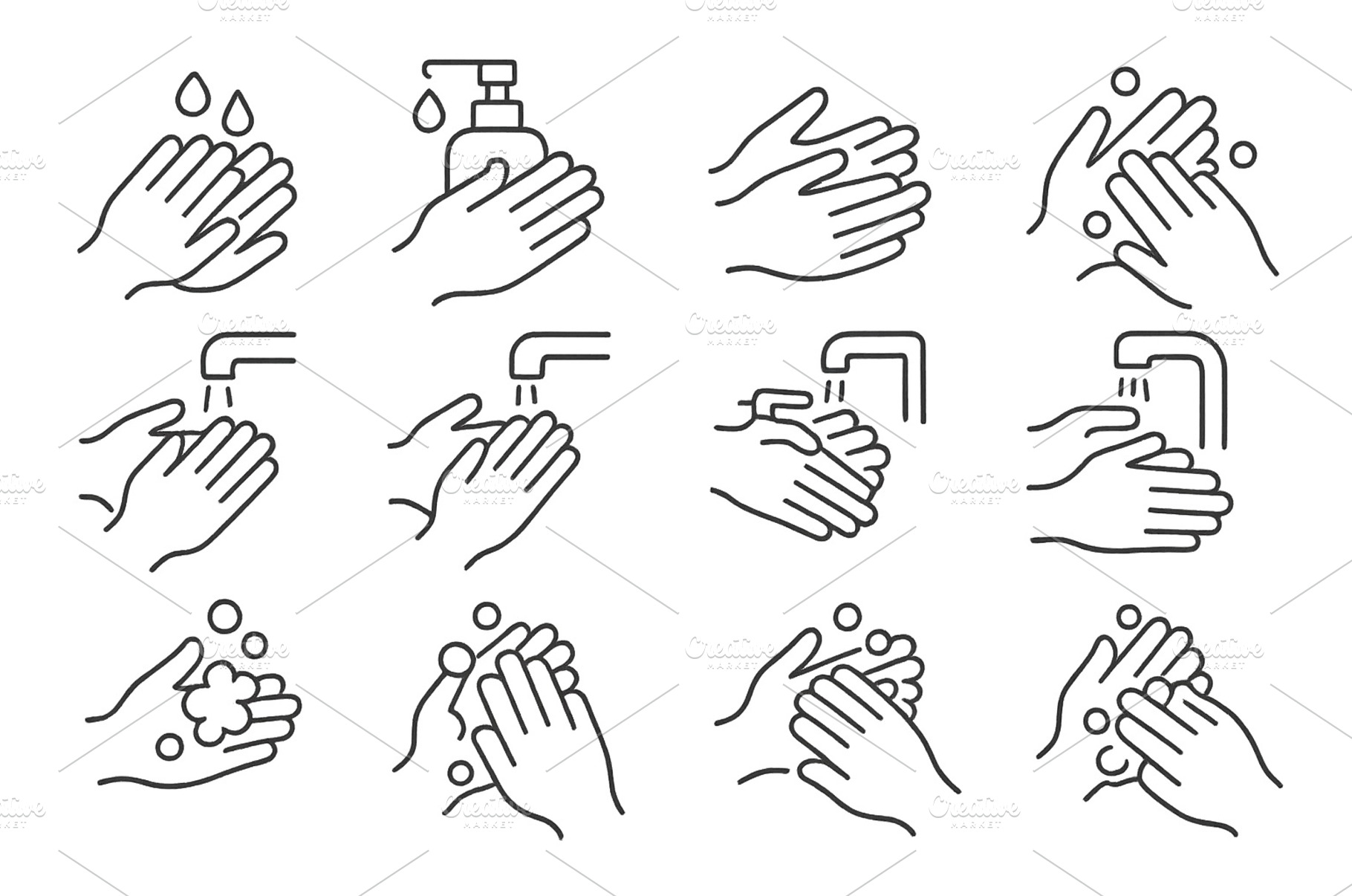 Step-by-step handwashing process, a Nature Photo by ZinetroN