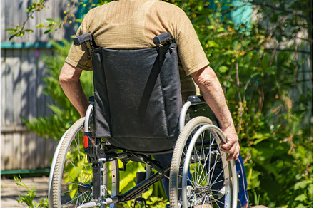 disabled senior male in the chair at, a Person Photo by Mikee's stuff