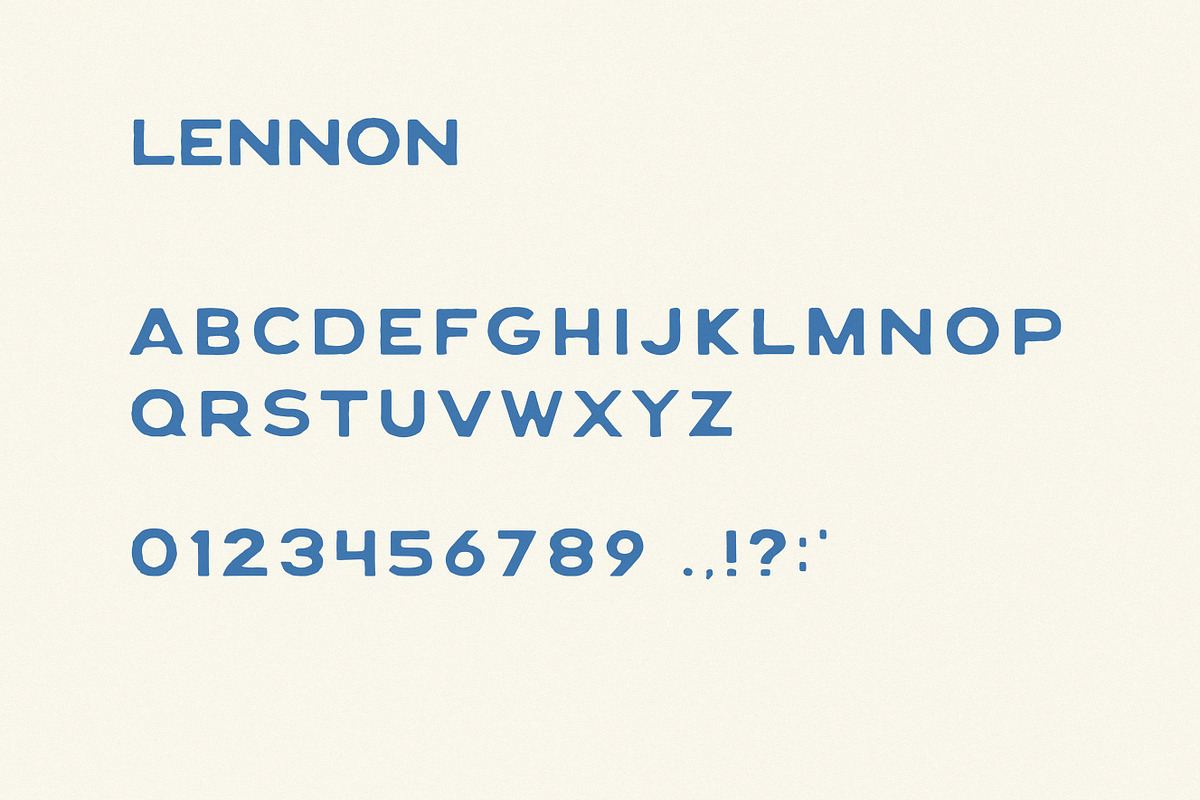 Lennon | A Vintage Display Font, a Handwritten Font by Taylor Penton (Photo 5 of 5)