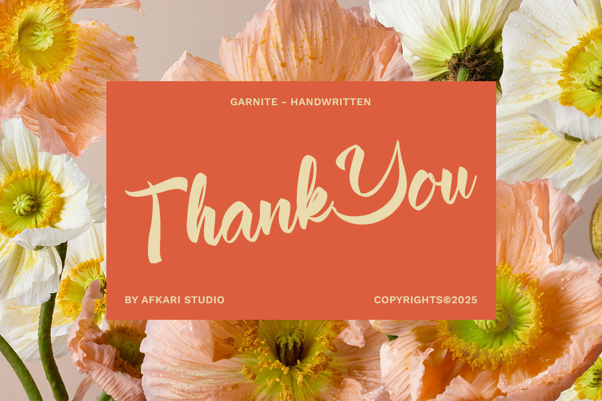 Garnite - Handwritten Script Font, a Handwritten Font by Afkari Studio (Photo 5 of 9)