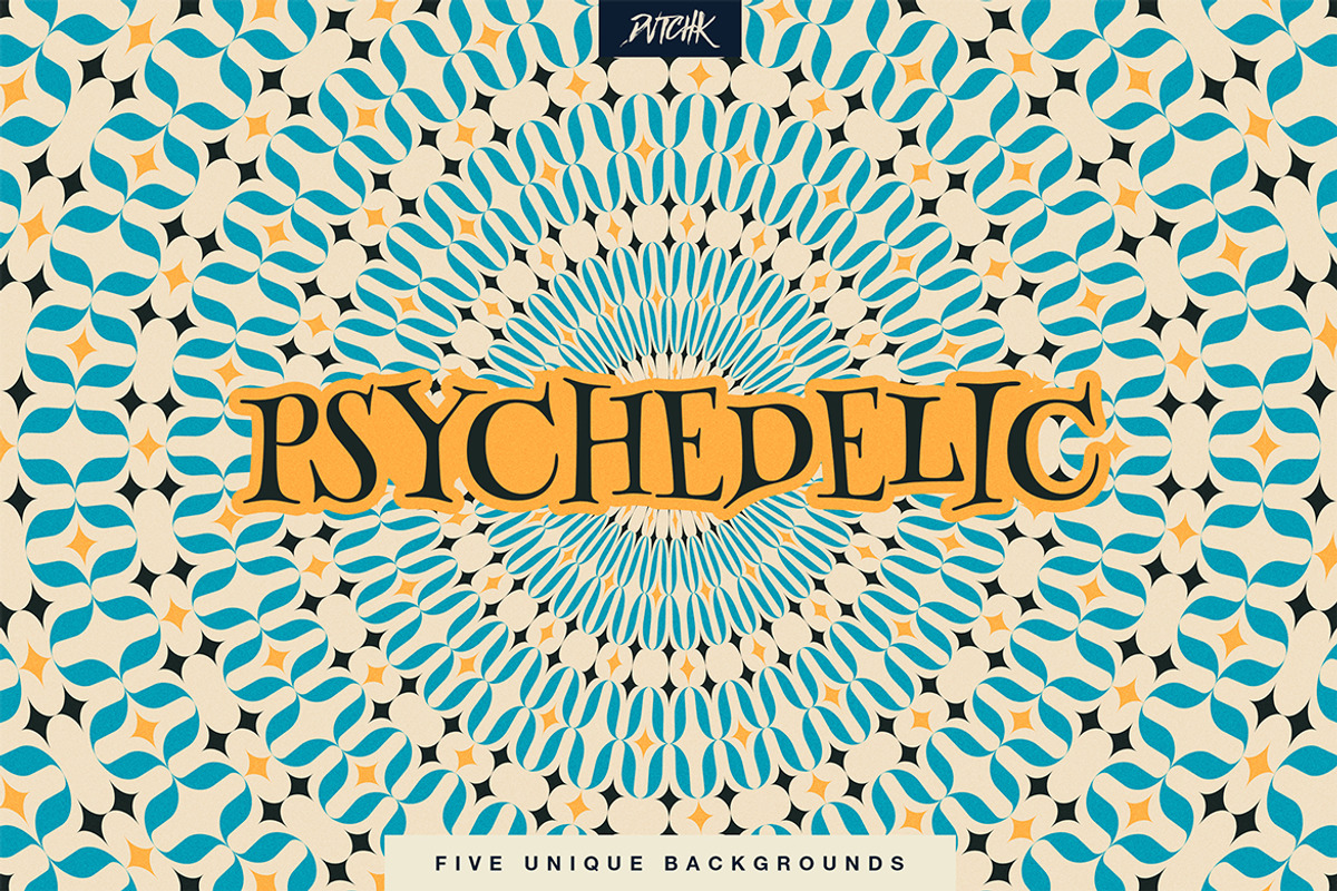 Psychedelic Vector Backgrounds, a Background Graphic by dvtchk